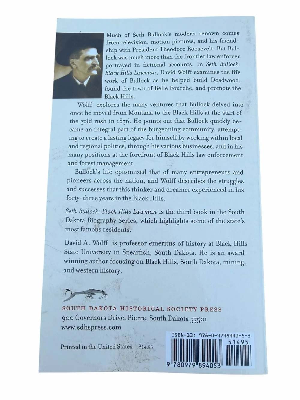Softcover Book Seth Bullock Black Hills Lawman South Dakota Biography Series